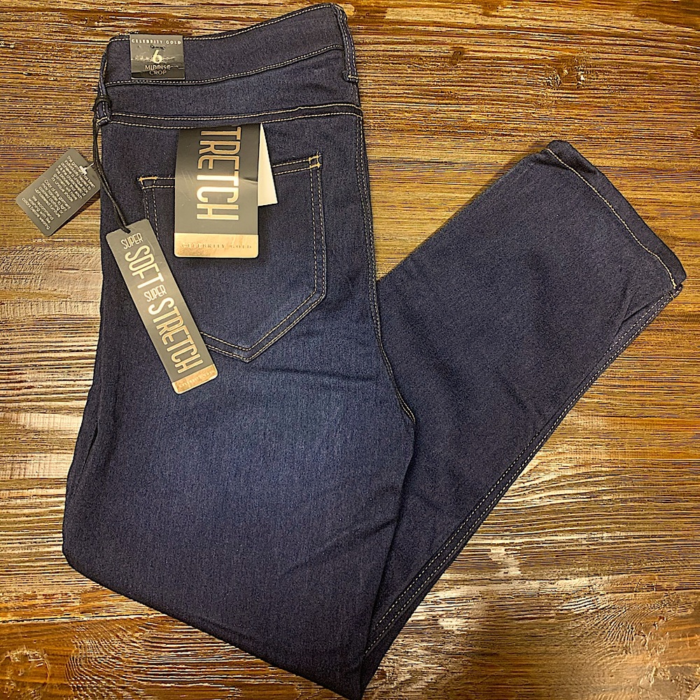 Celebrity Gold Jeans Super Soft Mid-Rise Crop - Juniors 6 - NWT